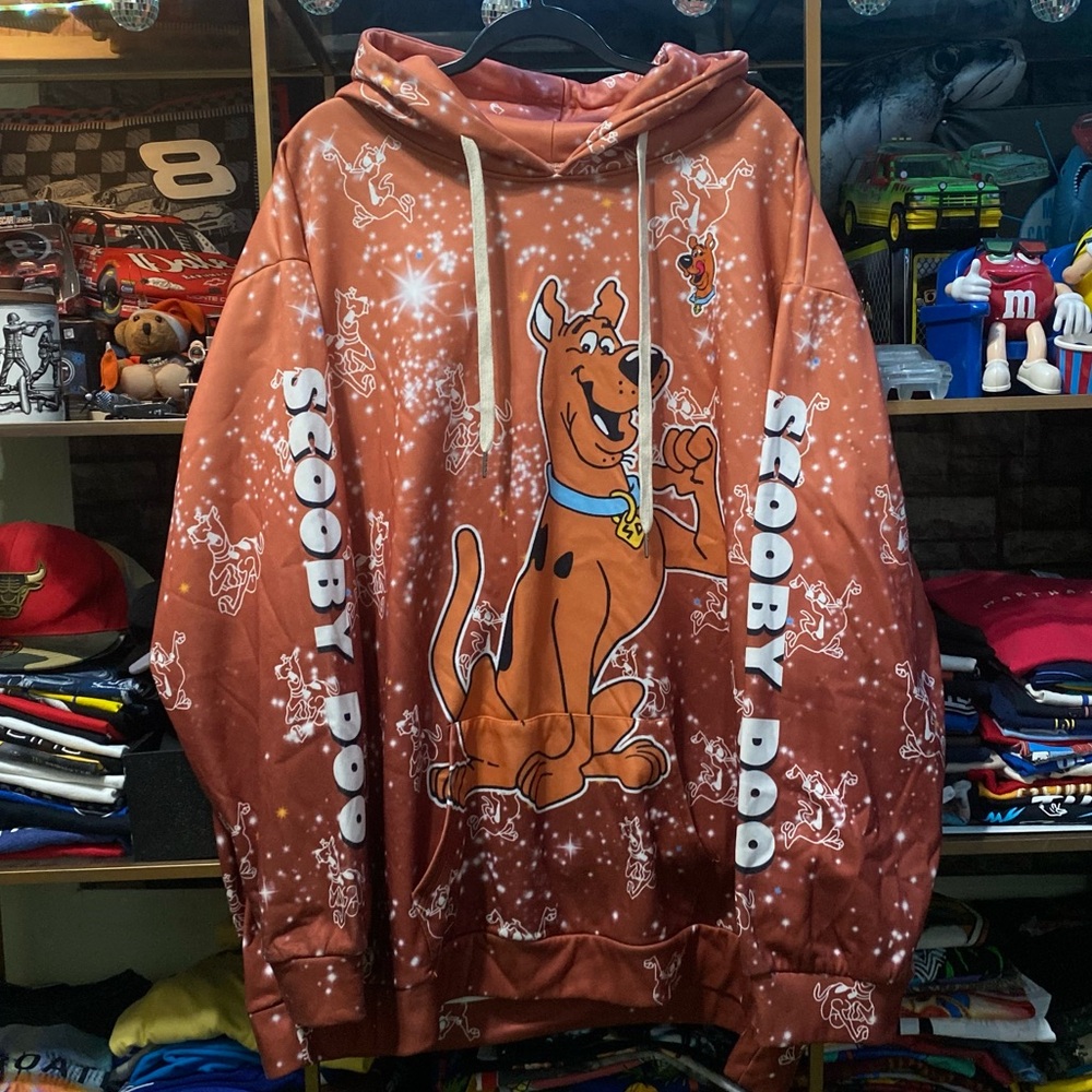 Scooby-Doo All Over Print Hoodie 3XL Brown WB Shield Logo Warner Brothers